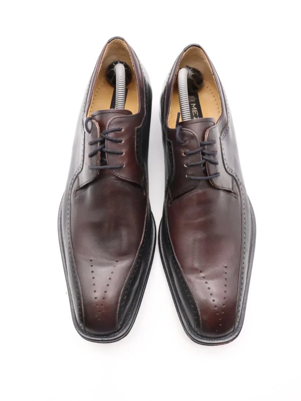 Mezlan Fonda Men’s Size 9.5 E Oxfords Dark Brown Black Leather Dress Shoes